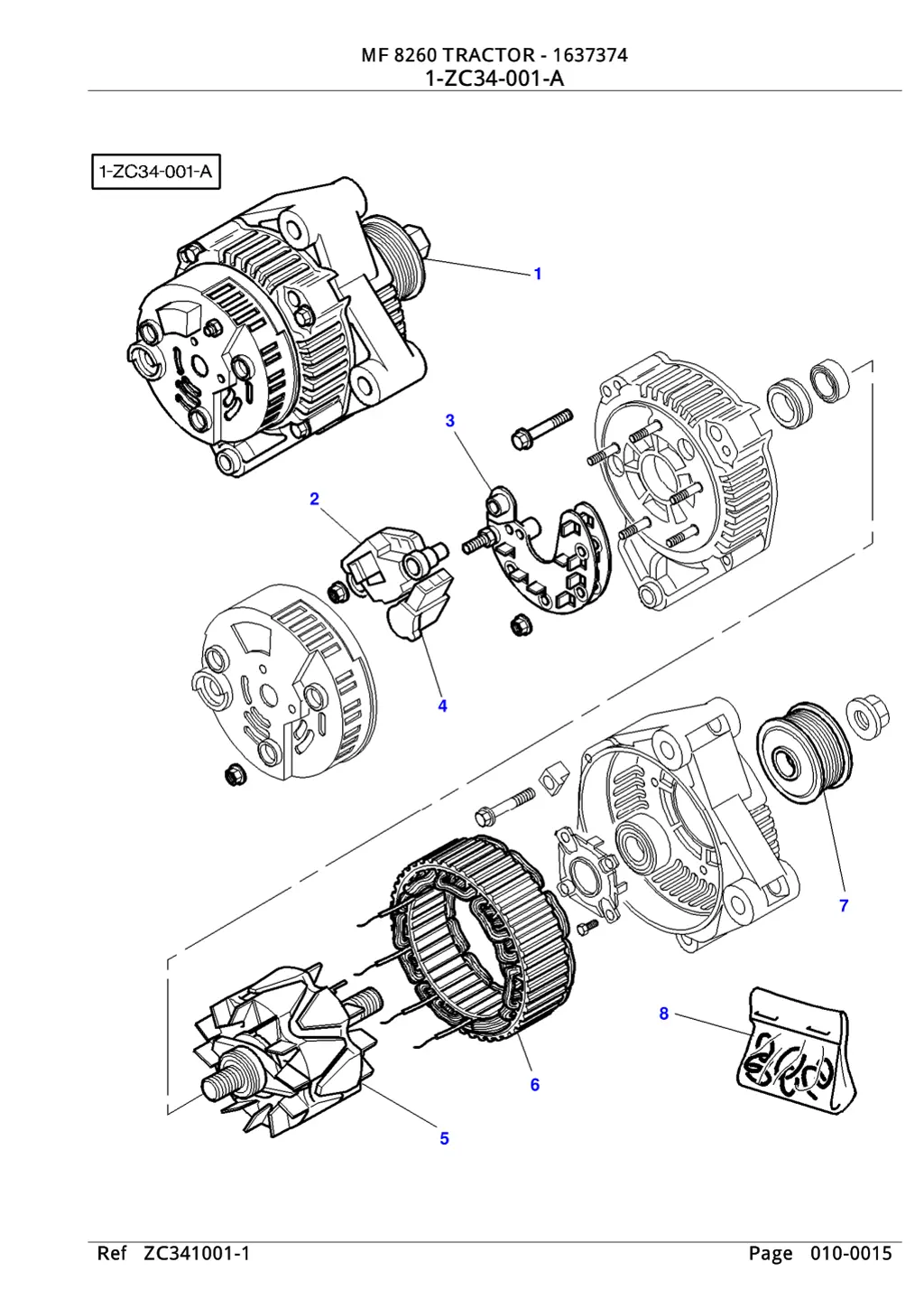 mf 8260 tractor 1637374 mf 8260 tractor 1637374 2