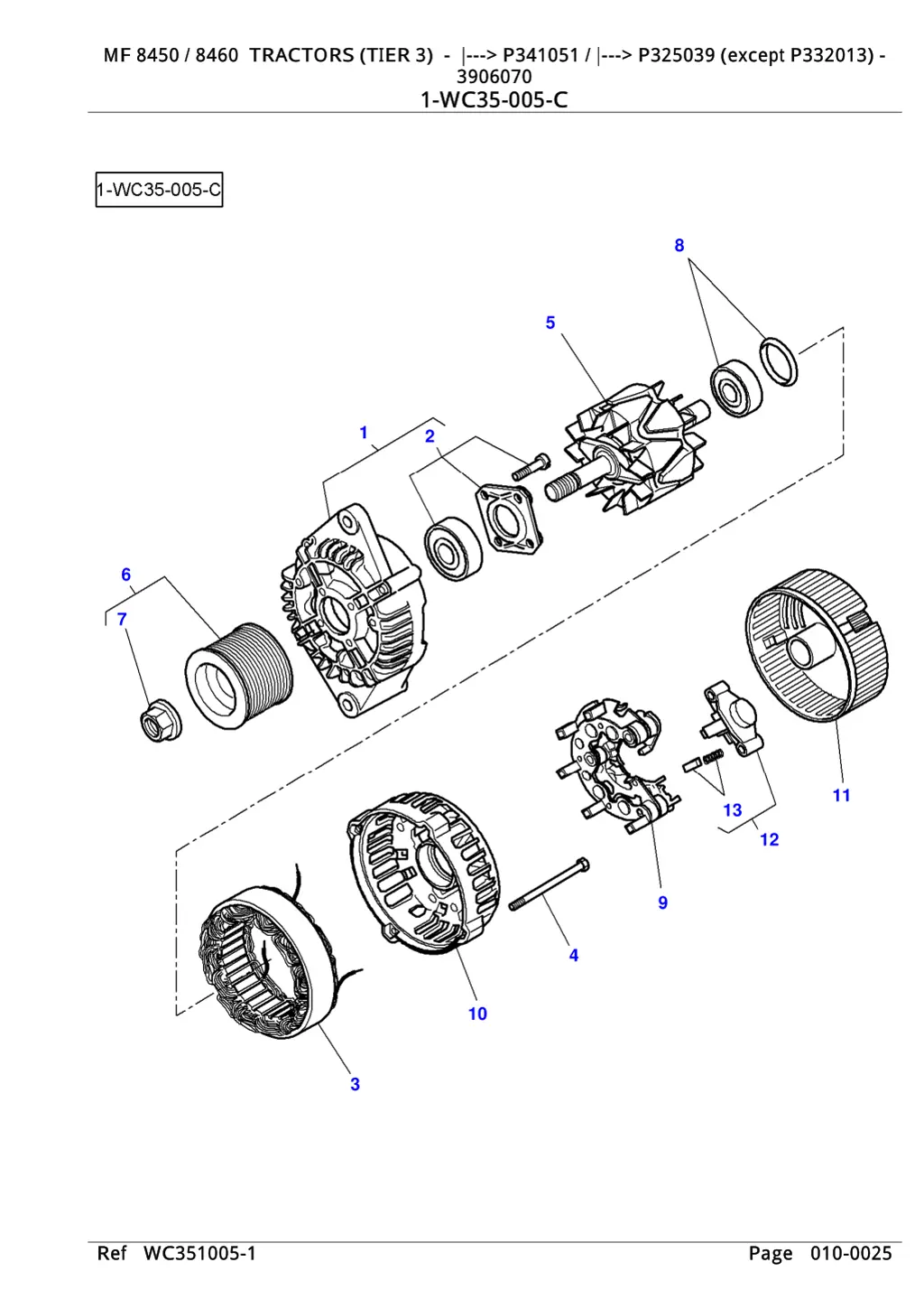 mf 8450 8460 tractors tier 3 p341051 p325039 4