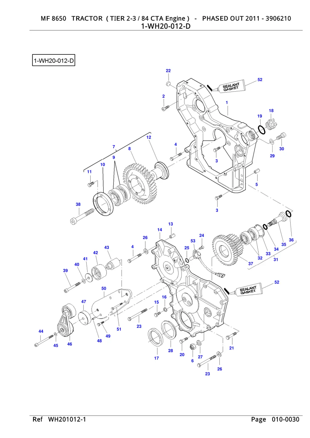 mf 8650 tractor tier 2 3 84 cta engine phased 5