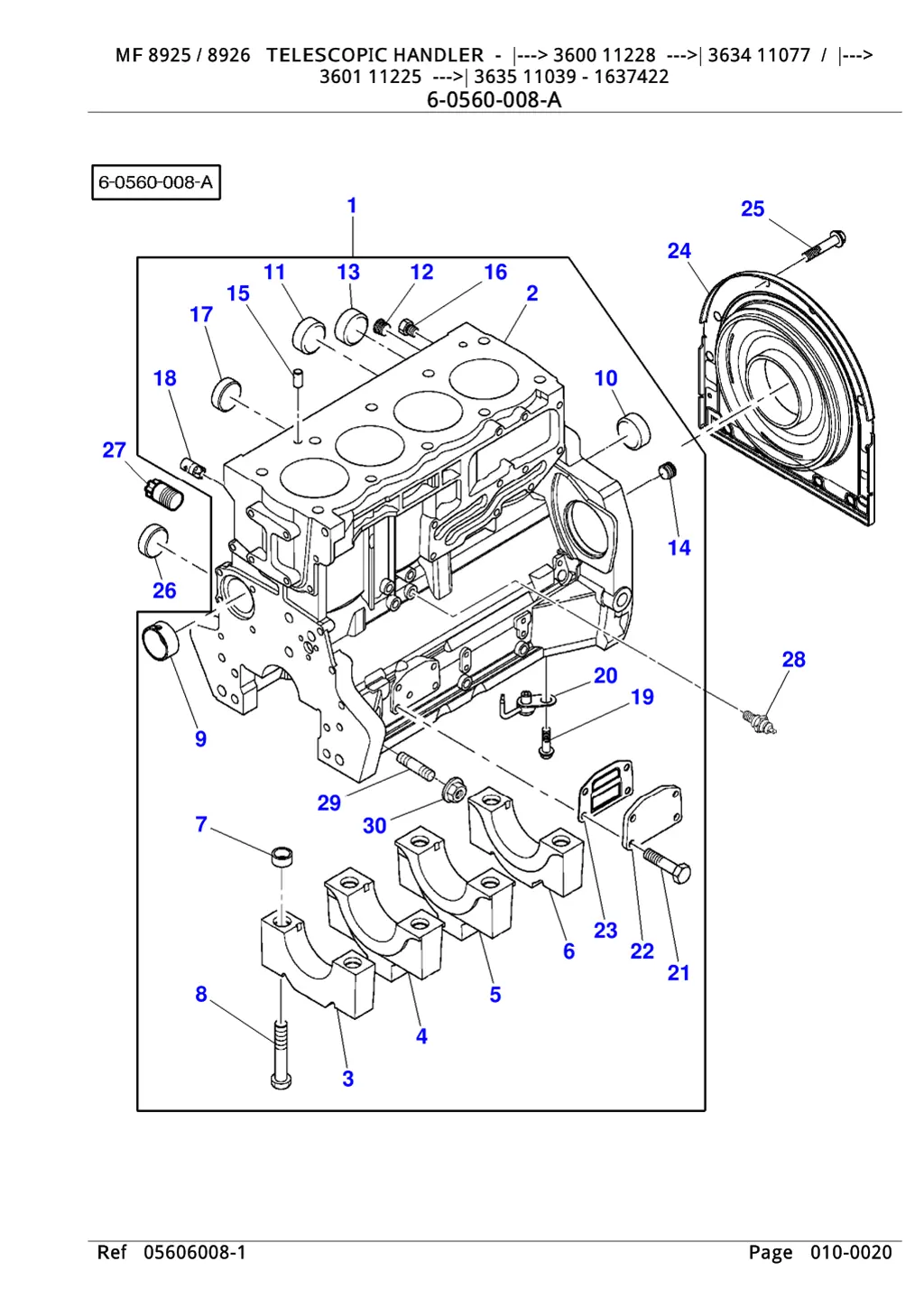 mf 8925 8926 telescopic handler 3600 11228 3634 3