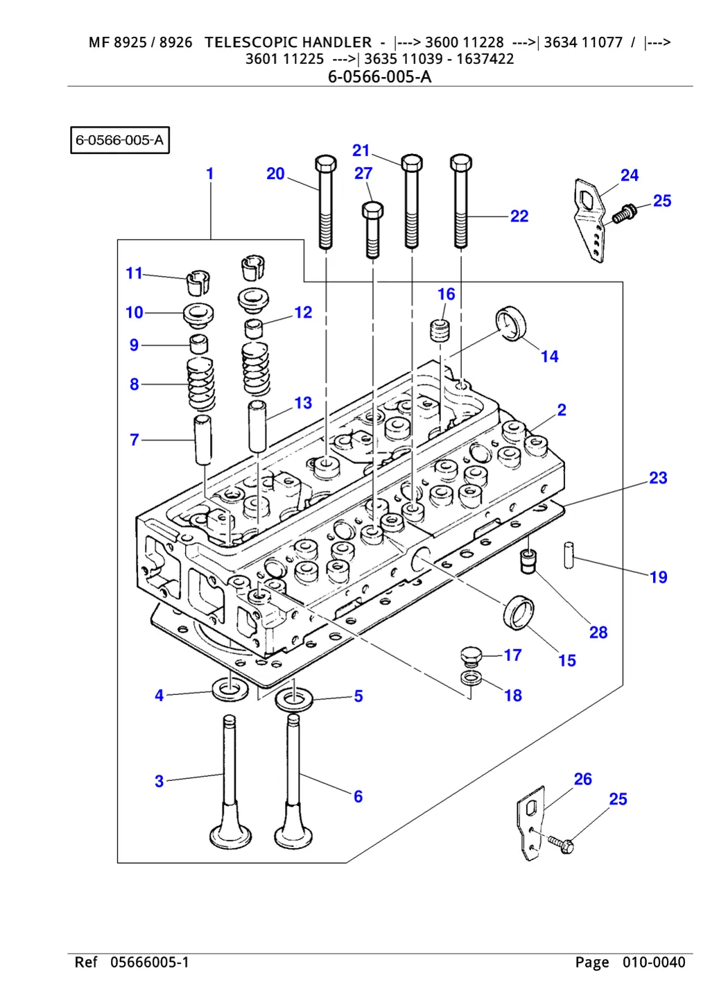 mf 8925 8926 telescopic handler 3600 11228 3634 7