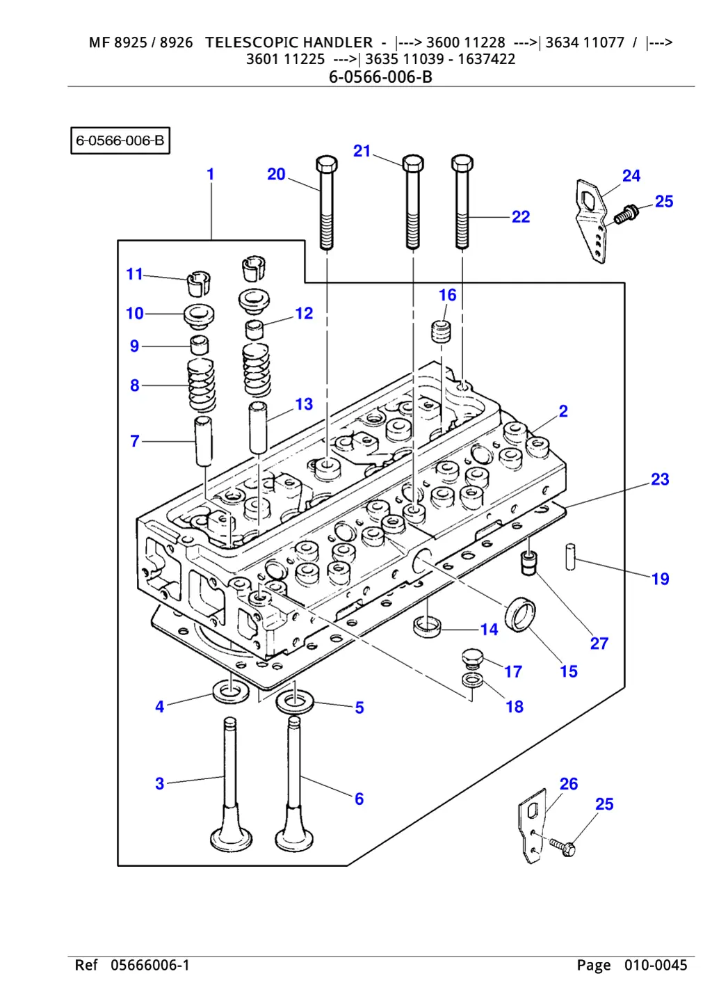 mf 8925 8926 telescopic handler 3600 11228 3634 8