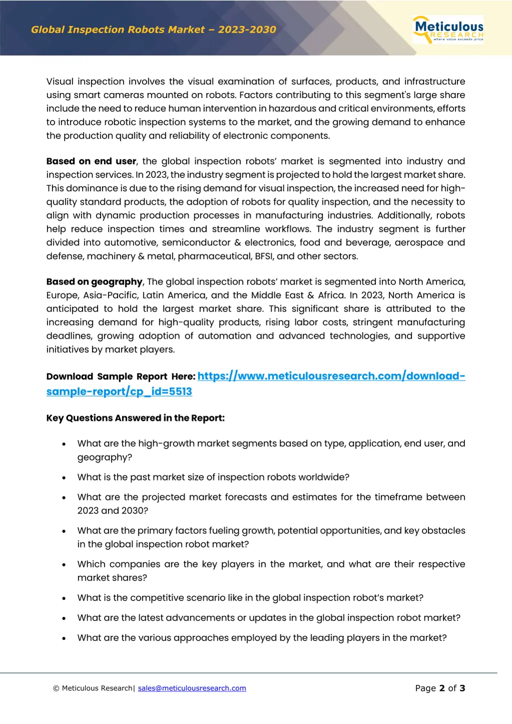 global inspection robots market 2023 2030 1