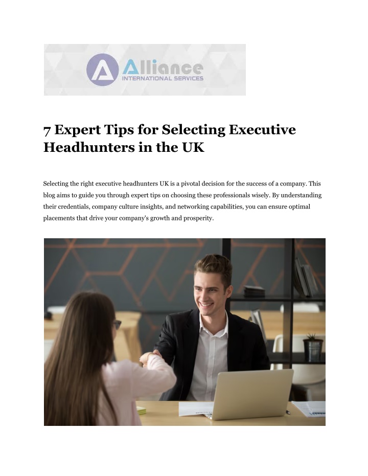 7 expert tips for selecting executive headhunters