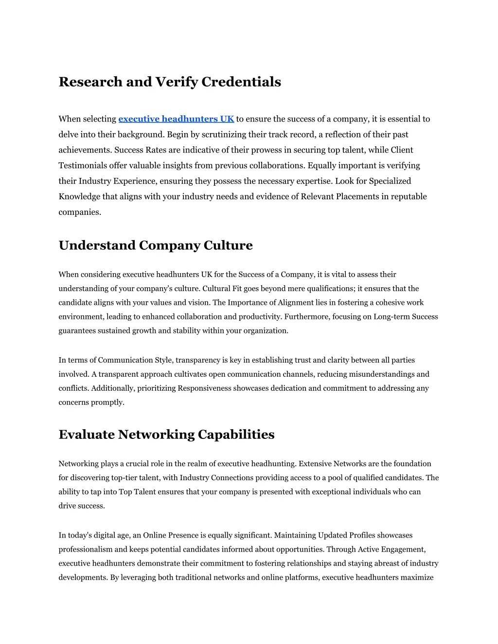 research and verify credentials