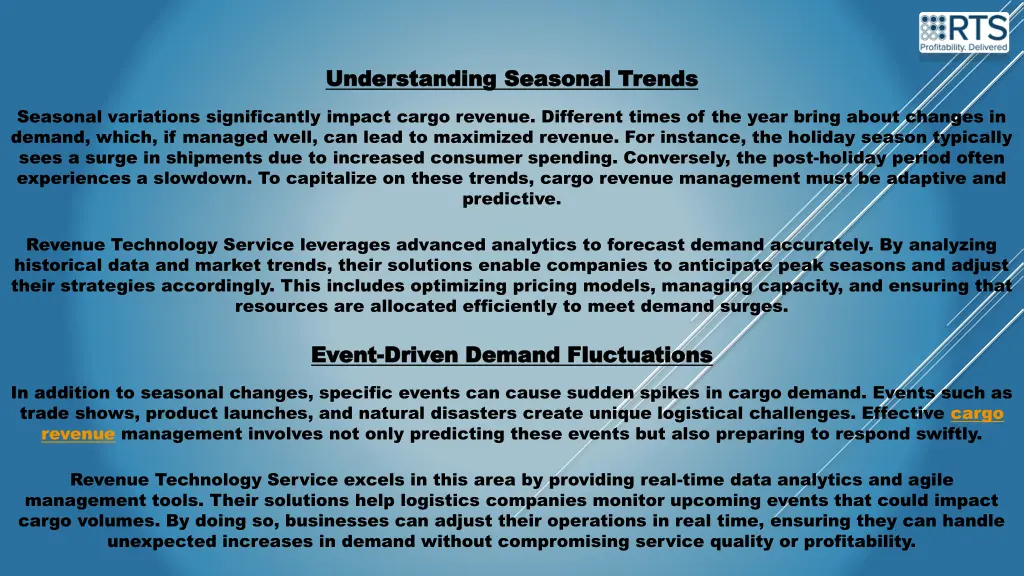 understanding seasonal trends understanding