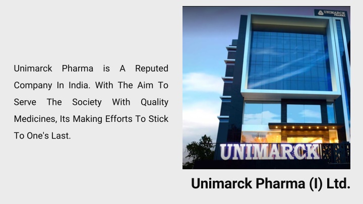 unimarck pharma is a reputed