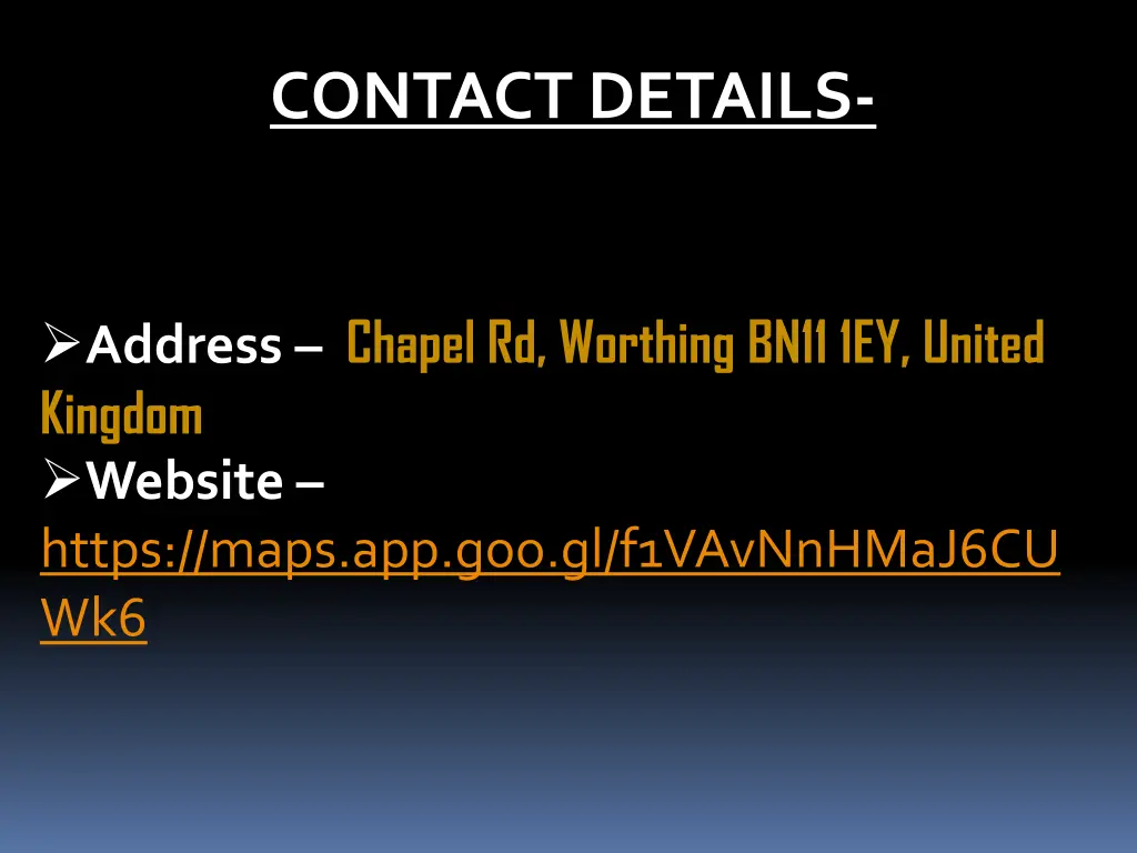 contact details