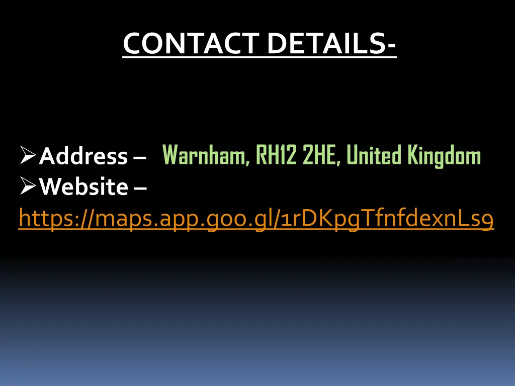 contact details