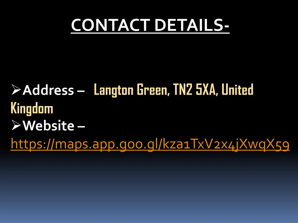 contact details