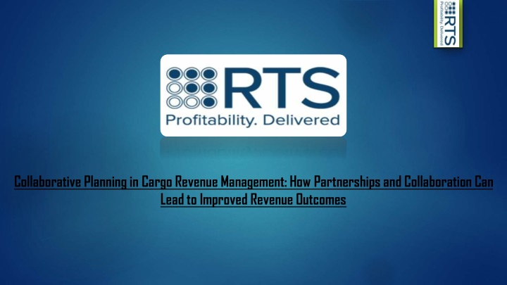 collaborative planning in cargo revenue