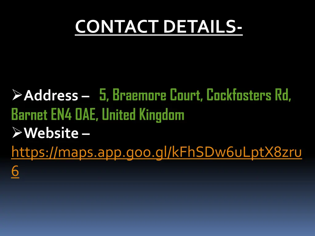 contact details