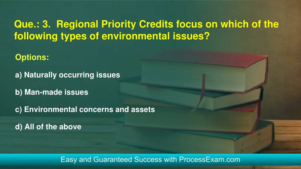 que 3 regional priority credits focus on which