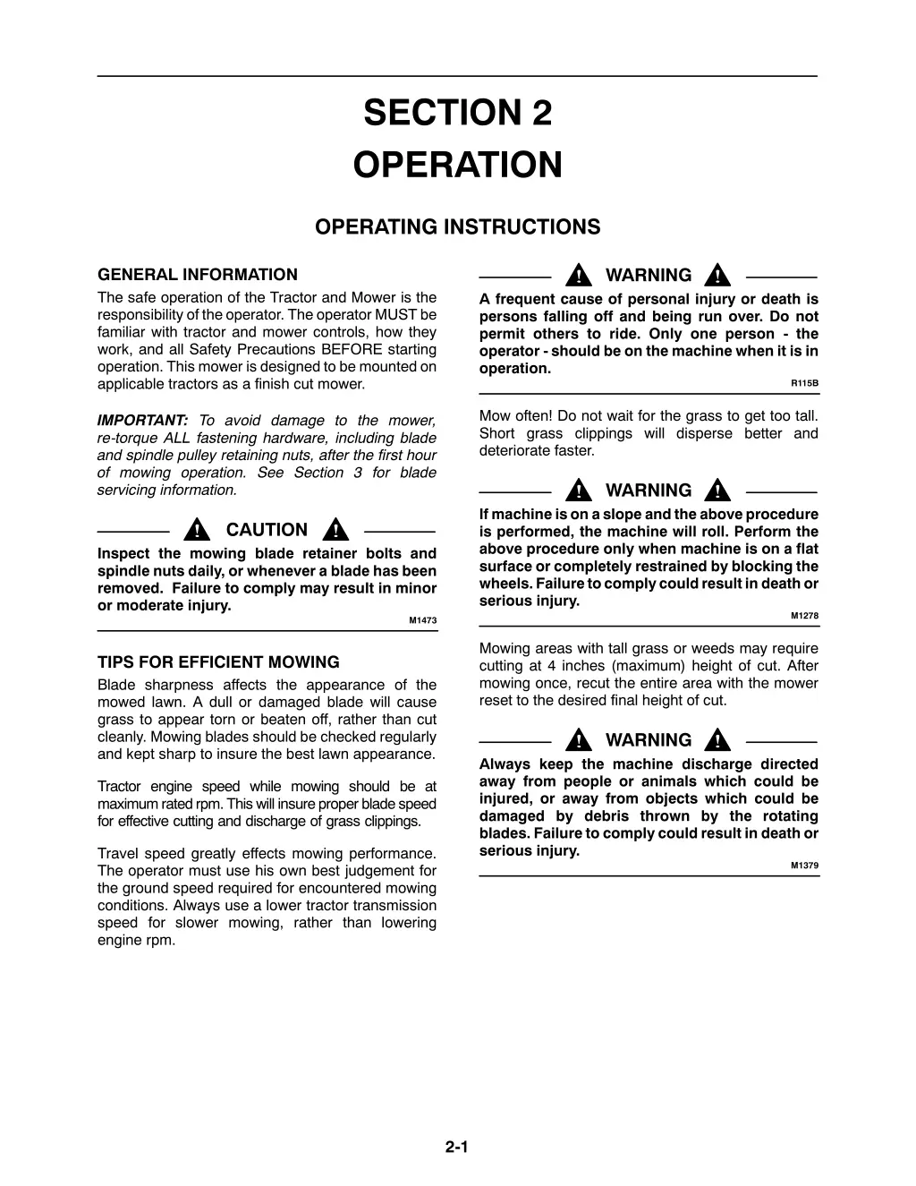 section 2 operation