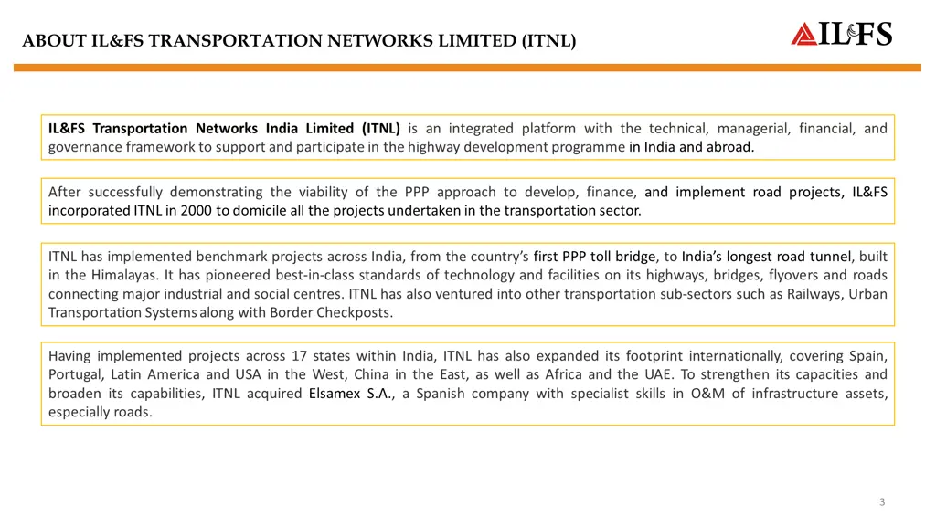 about il fs transportation networks limited itnl