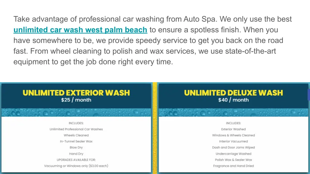 take advantage of professional car washing from