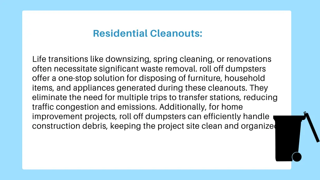 residential cleanouts