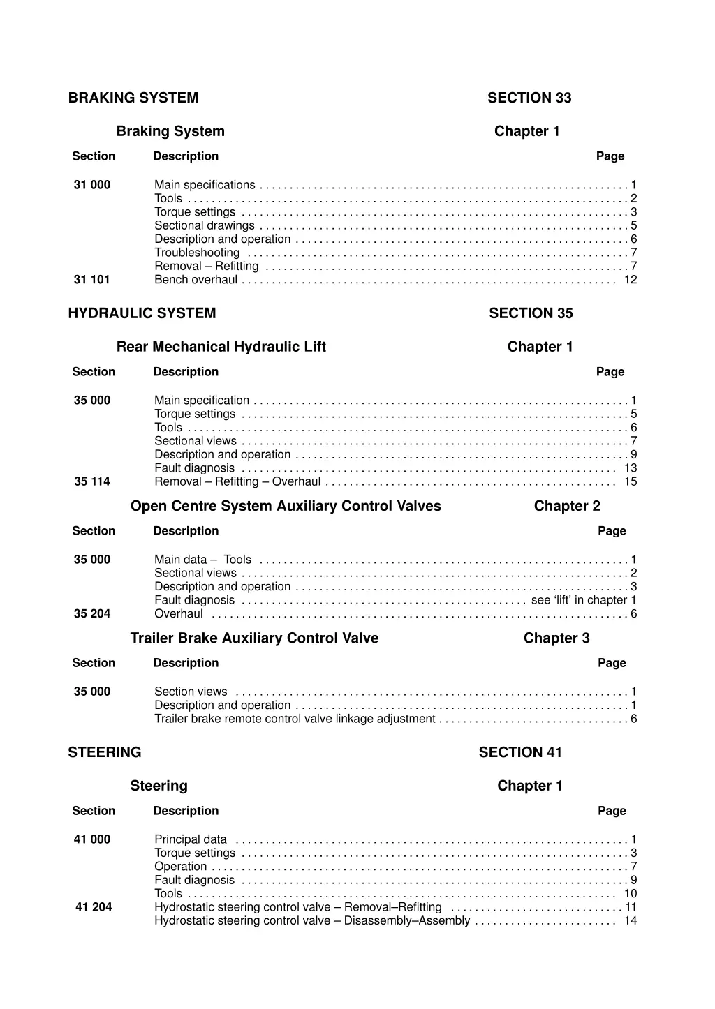 braking system section 33