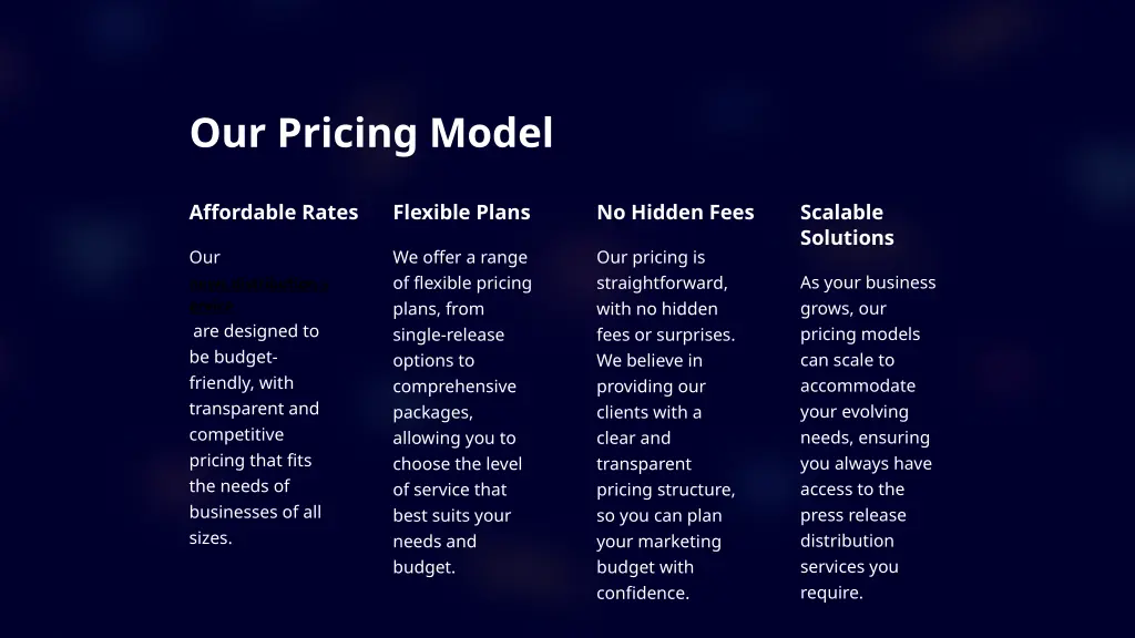our pricing model