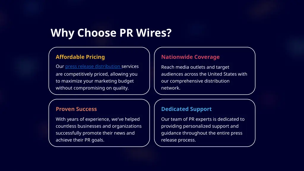 why choose pr wires