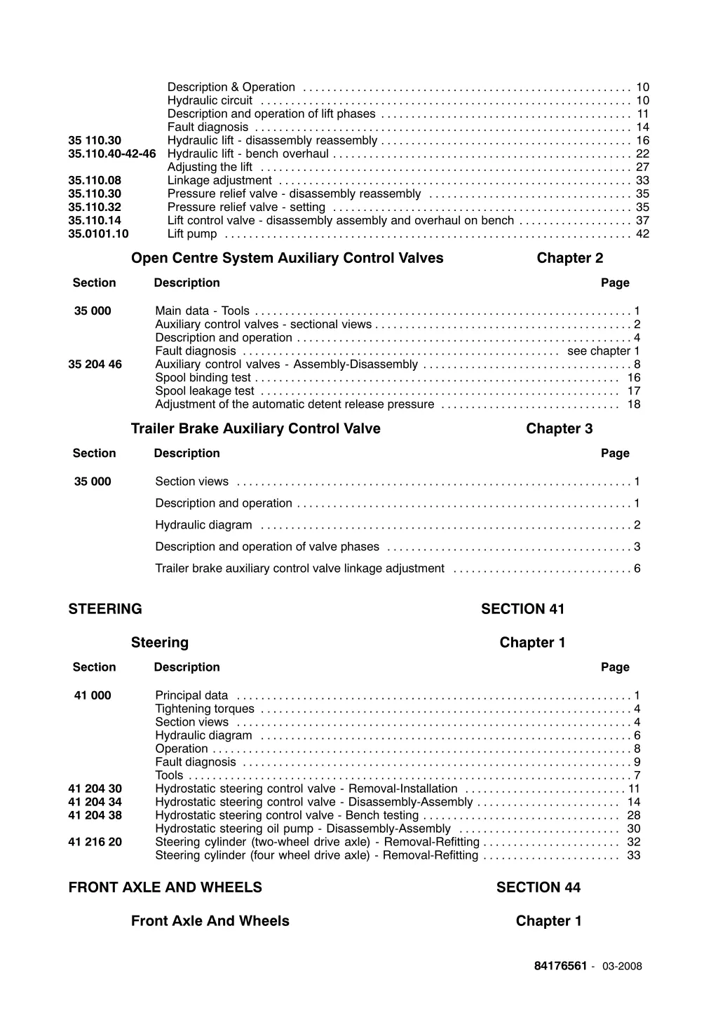 description operation hydraulic circuit