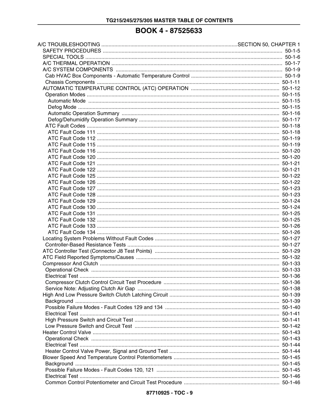 tg215 245 275 305 master table of contents book