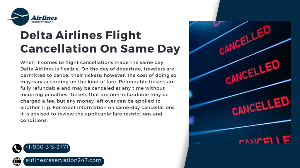 delta airlines flight cancellation on same day