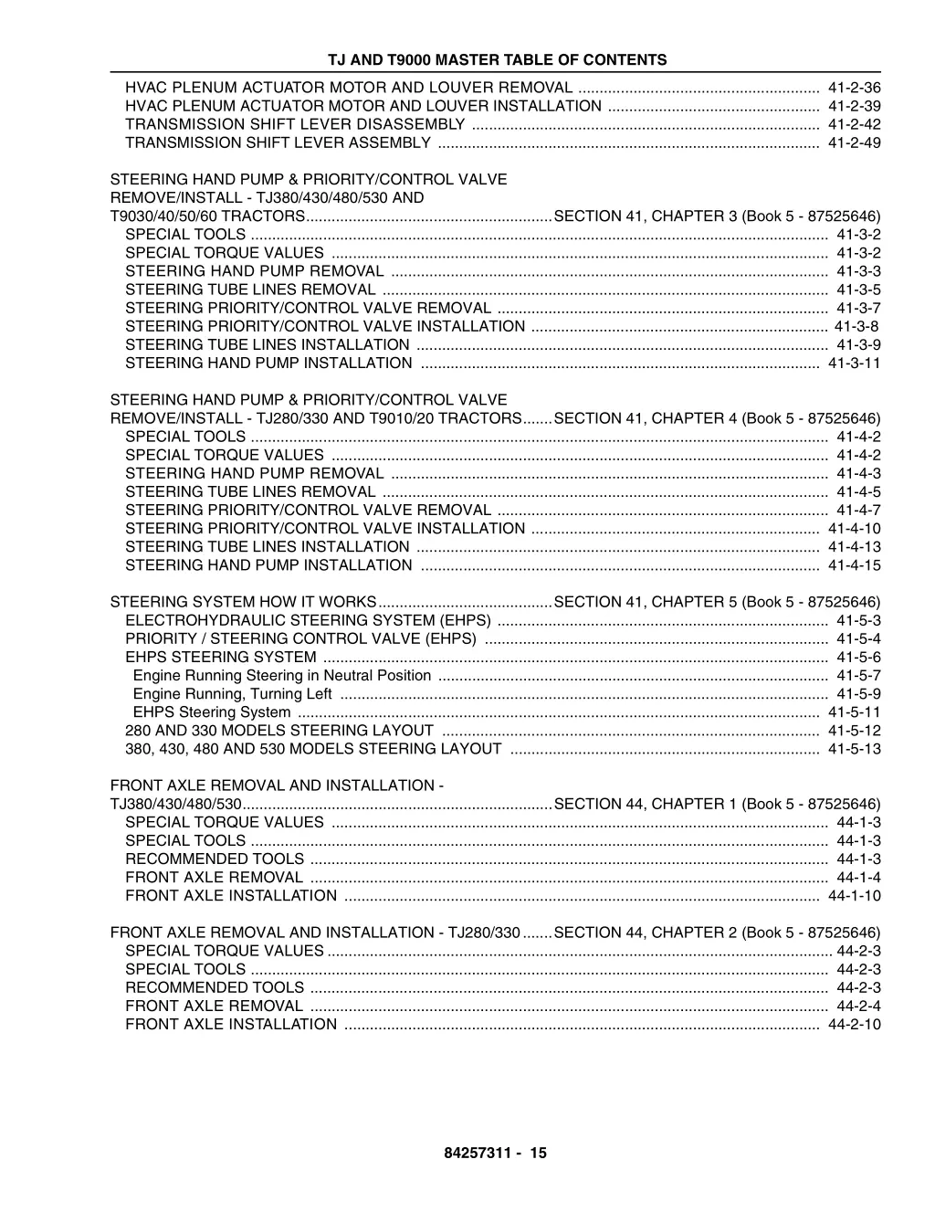 tj and t9000 master table of contents 14