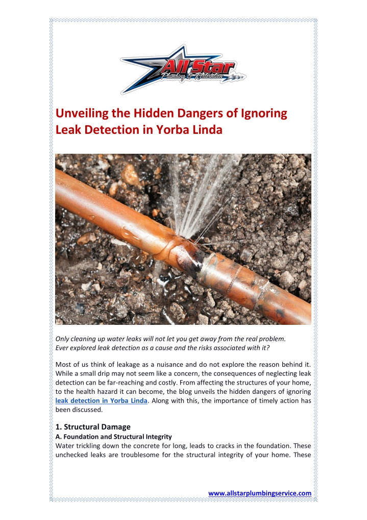 unveiling the hidden dangers of ignoring leak