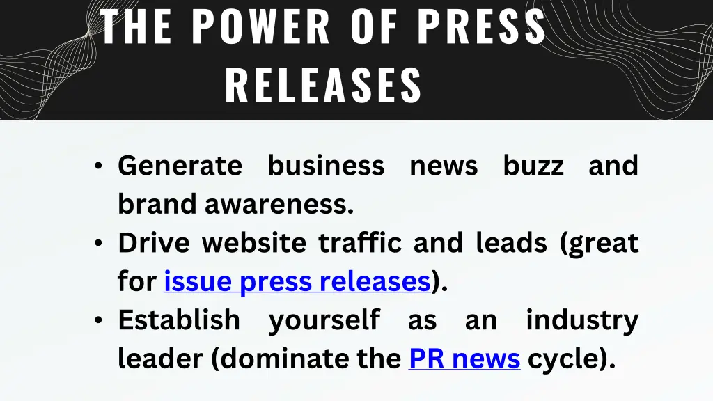 the power of press releases