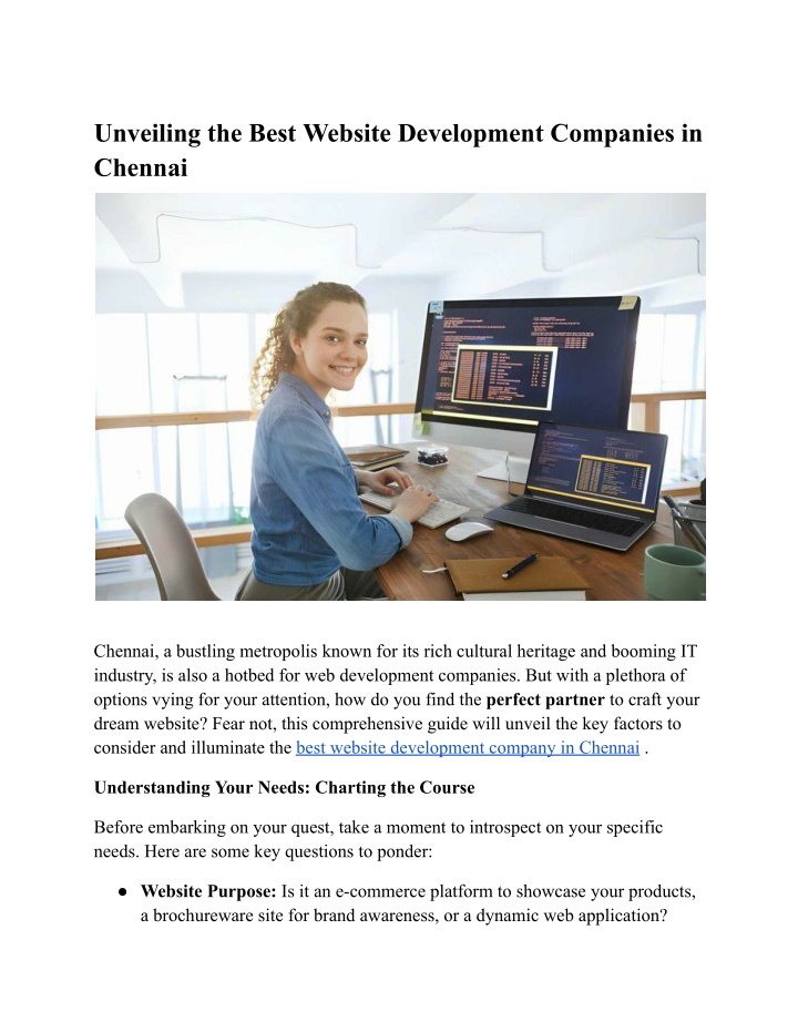 unveiling the best website development companies