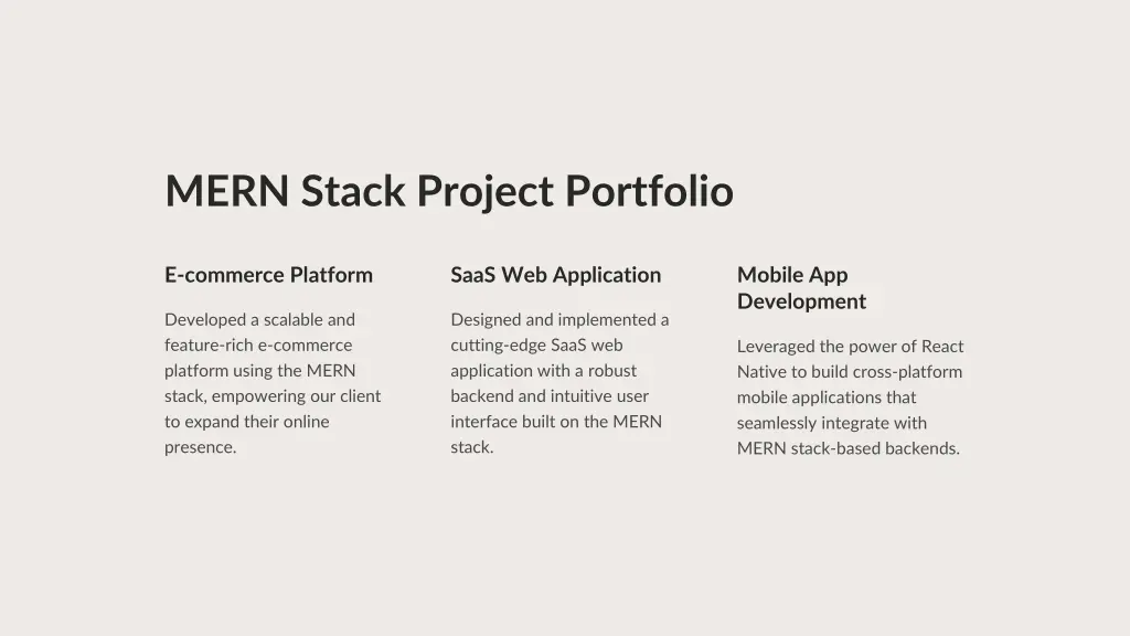 mern stack project portfolio