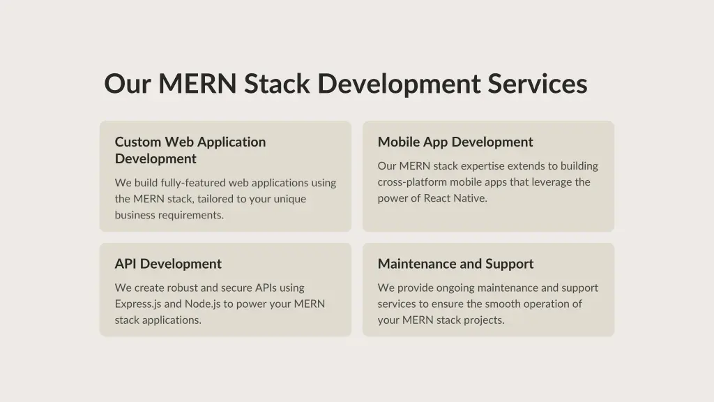 our mern stack development services