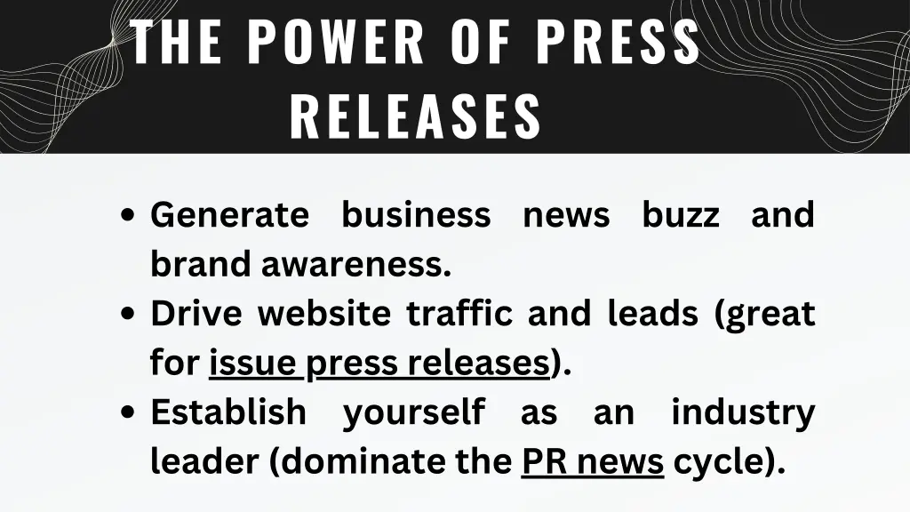 the power of press releases