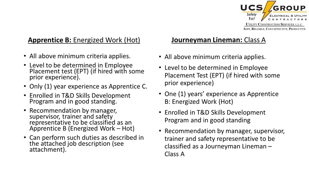 journeyman lineman class a