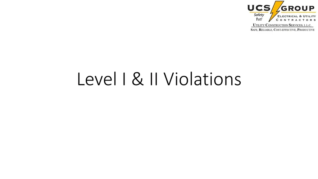level i ii violations