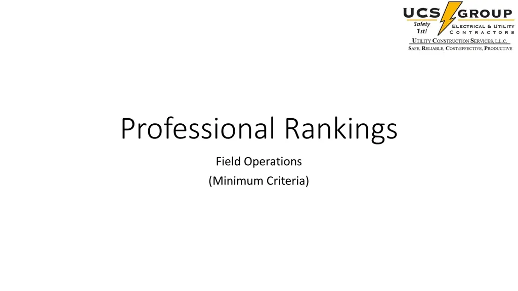 professional rankings