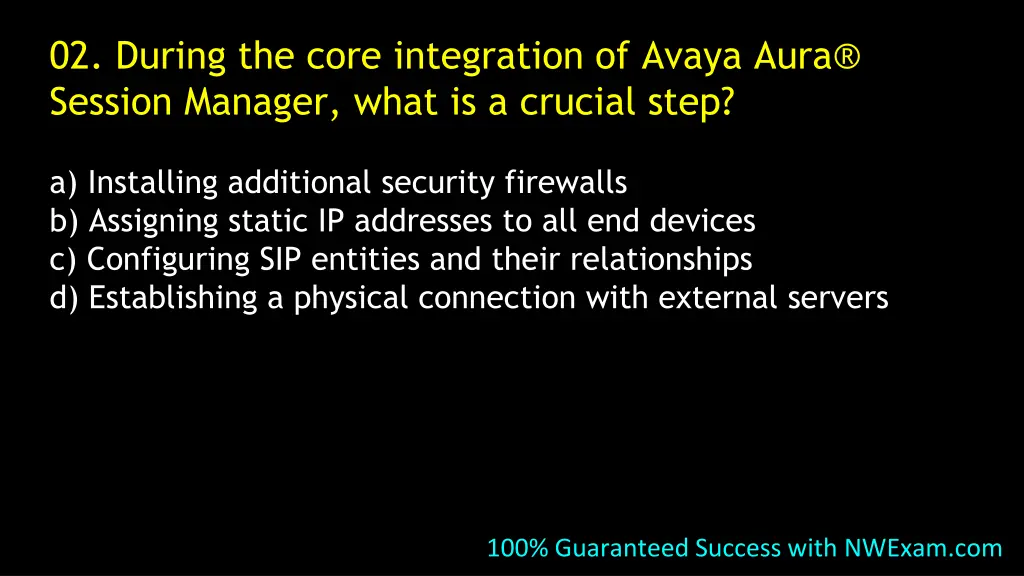 02 during the core integration of avaya aura