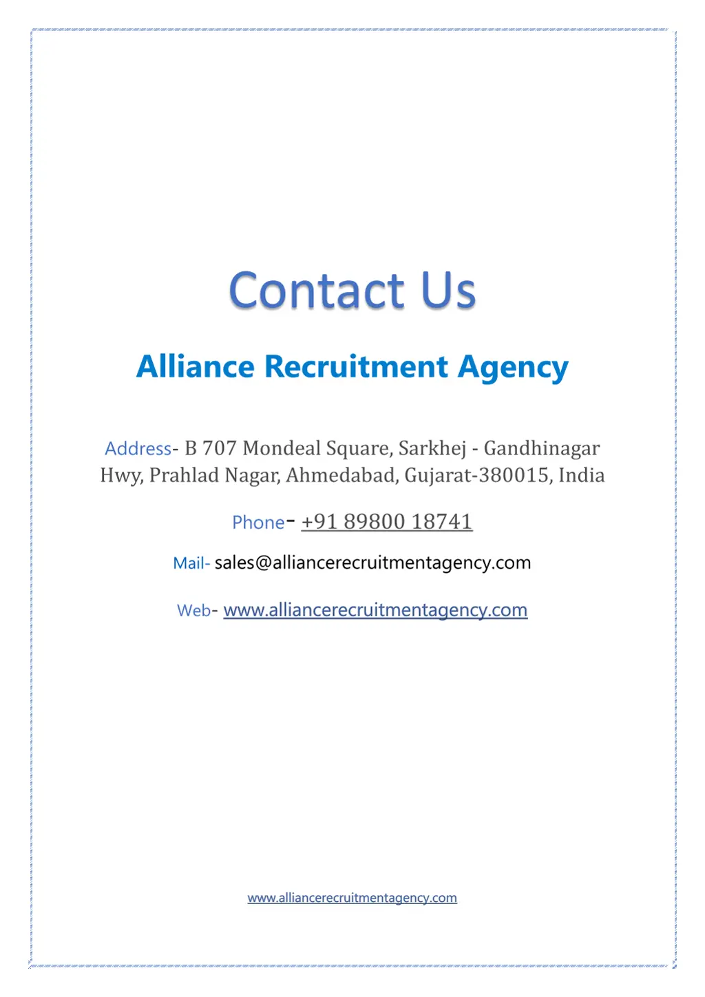 contact us