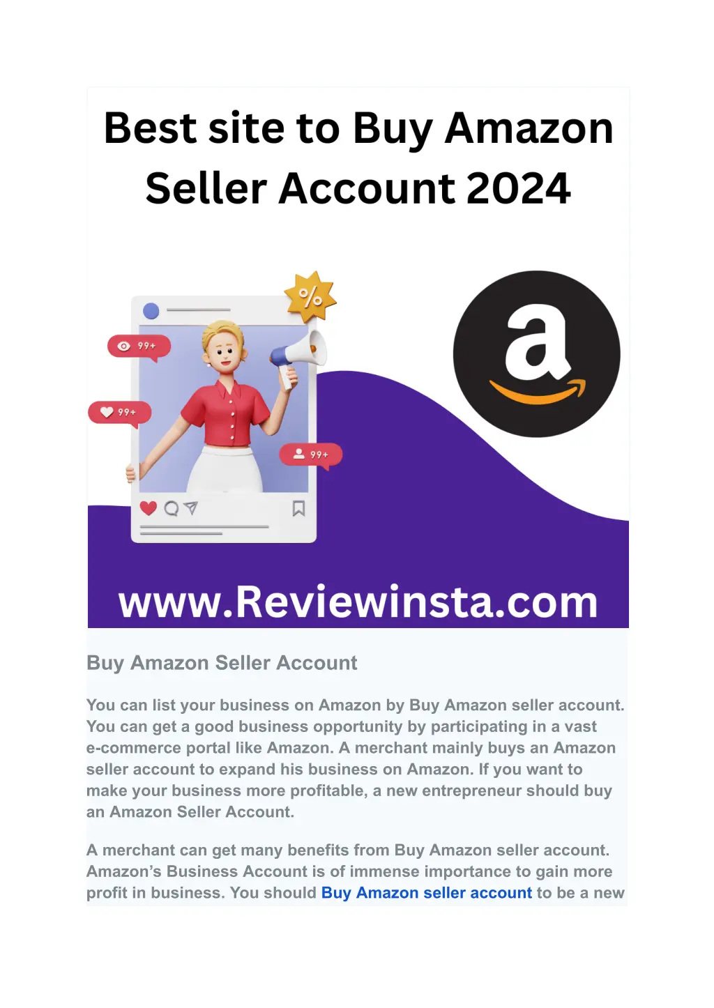 buy amazon seller account 1