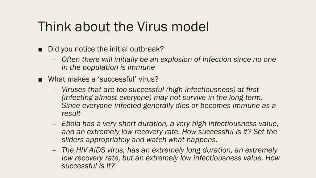 think about the virus model