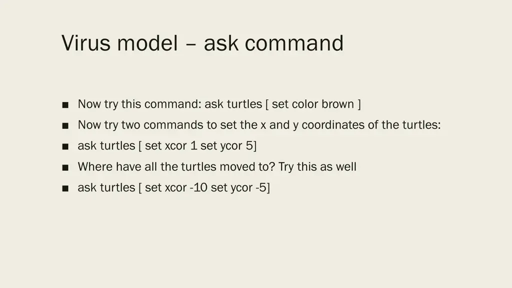 virus model ask command