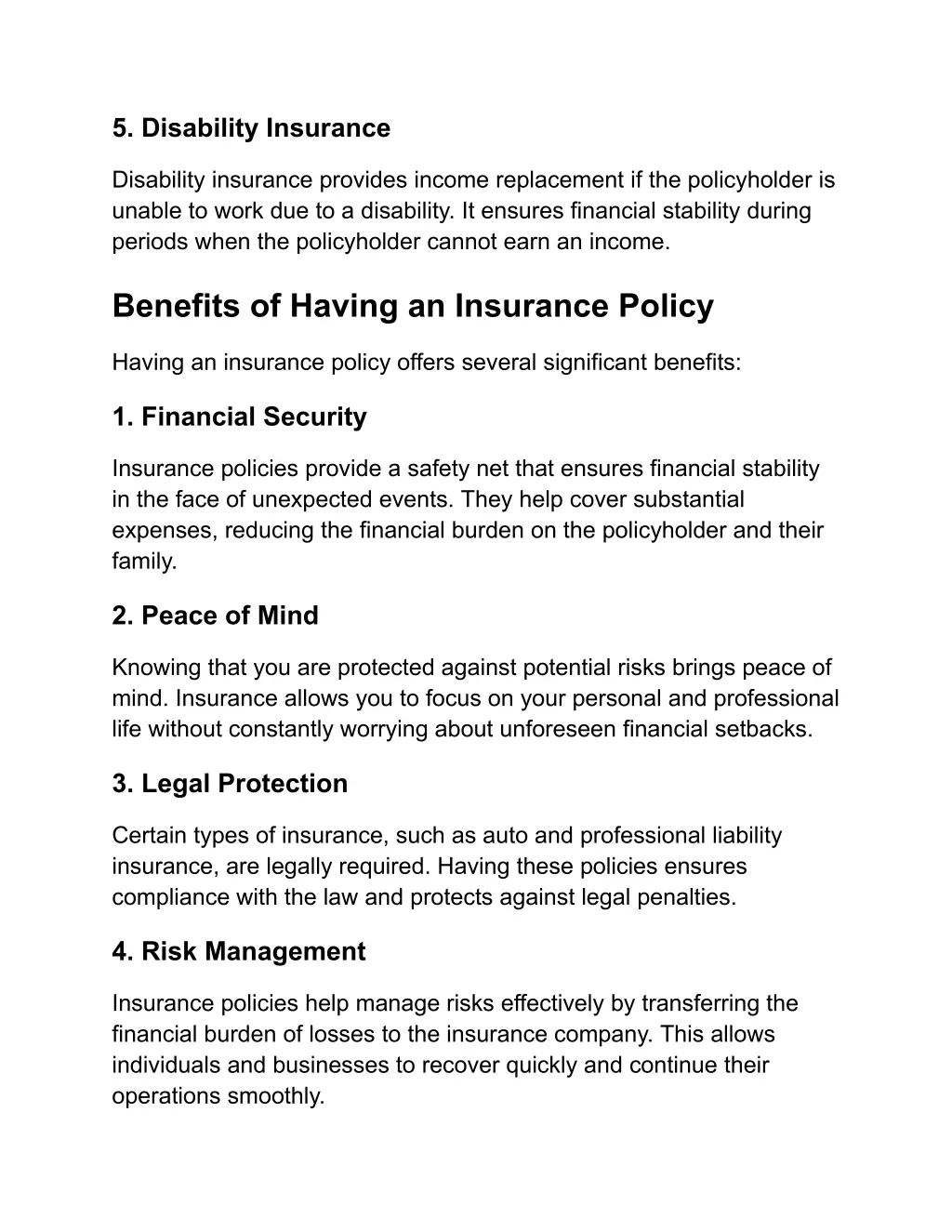 5 disability insurance