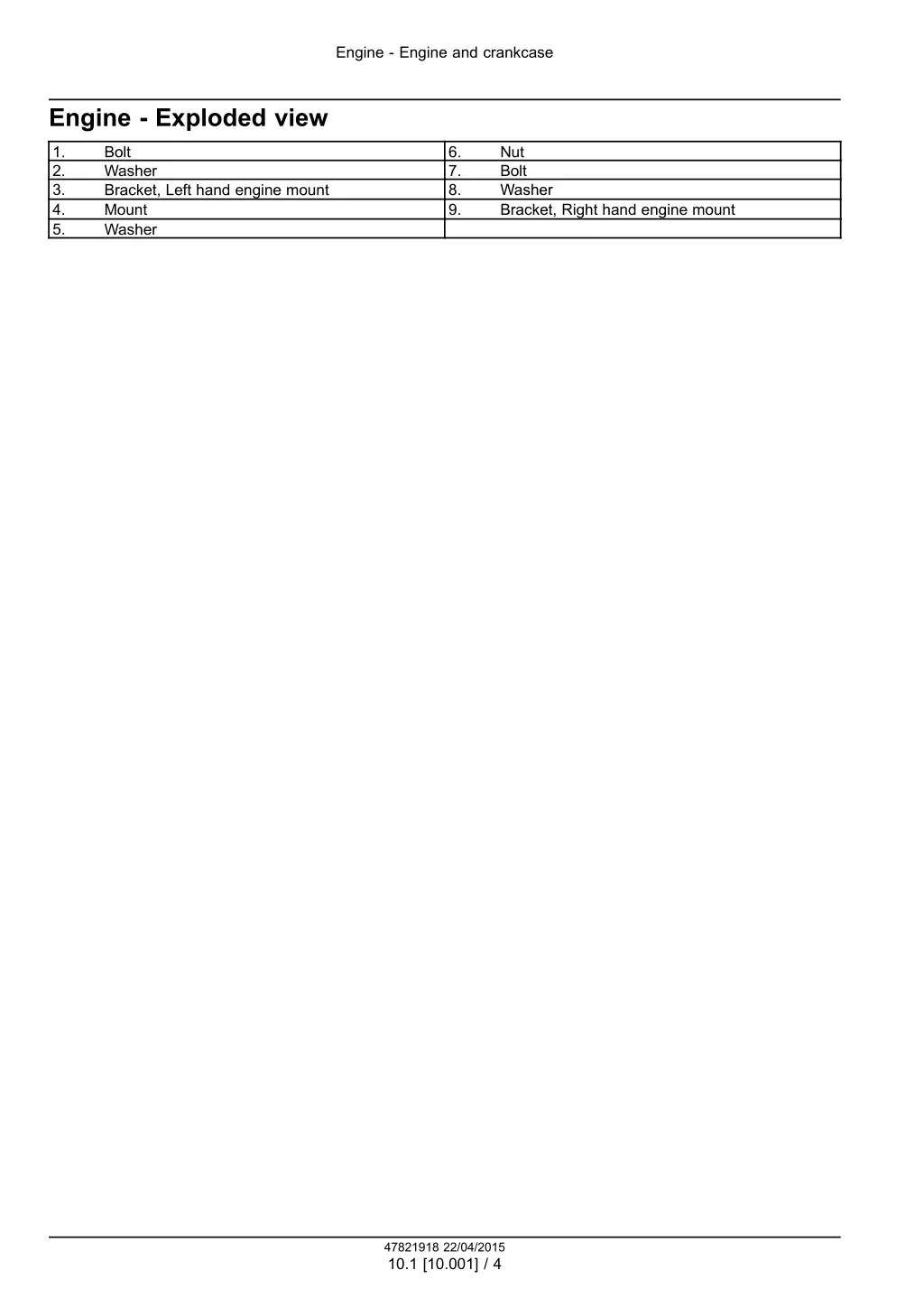 engine engine and crankcase 1