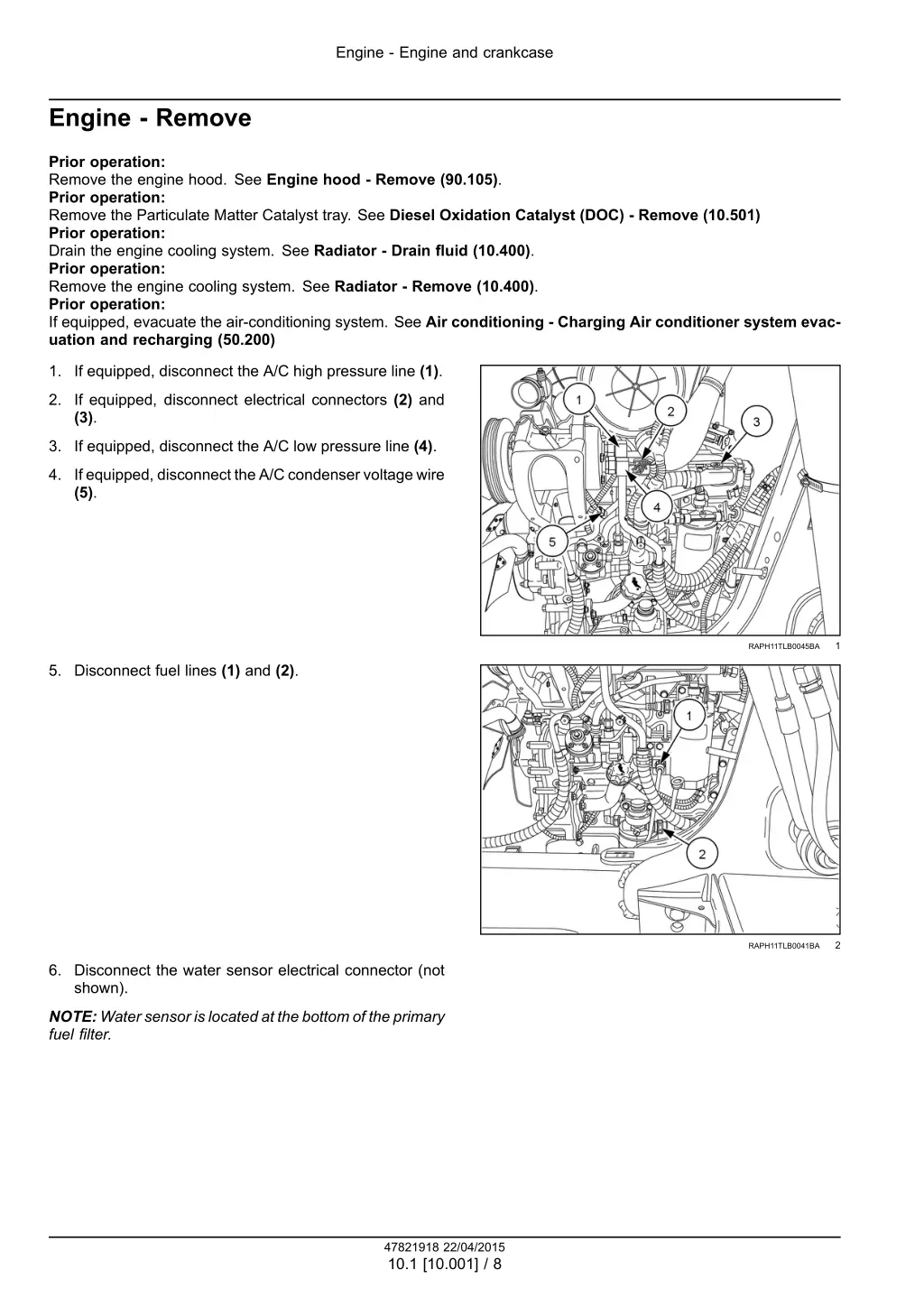 engine engine and crankcase 5