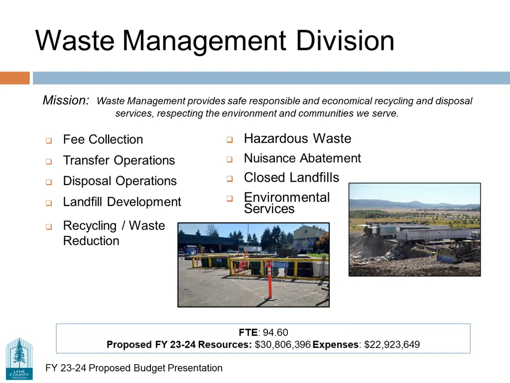 waste management division