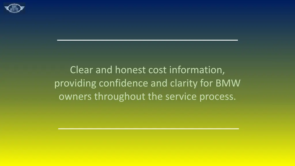 clear and honest cost information providing