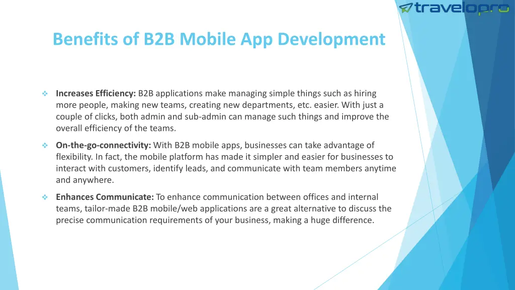 benefits of b2b mobile app development