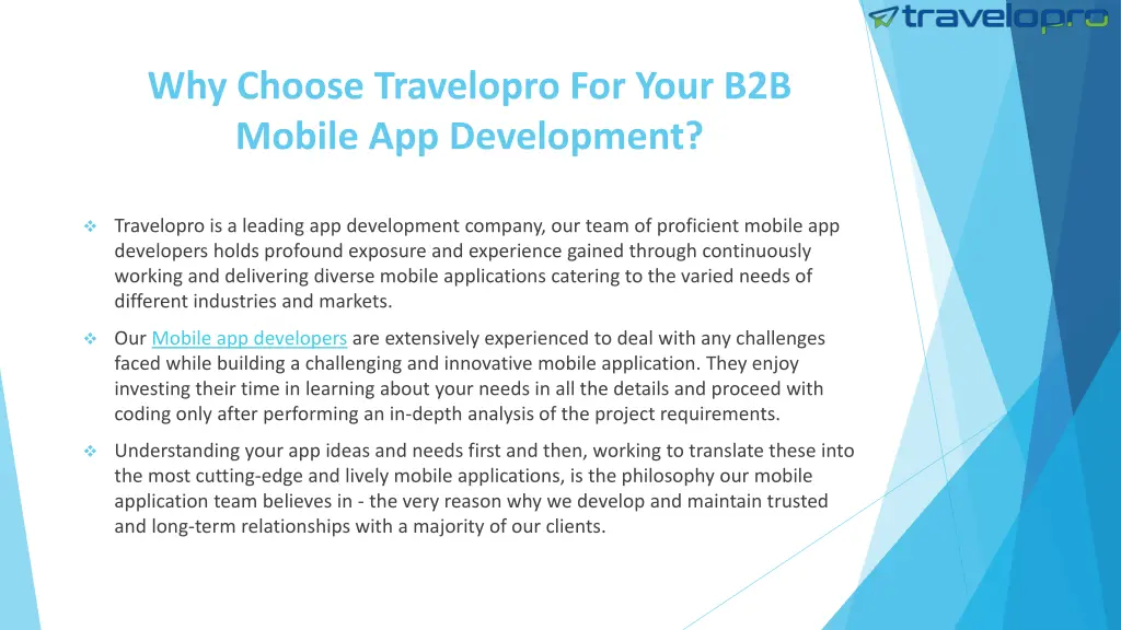 why choose travelopro for your b2b mobile