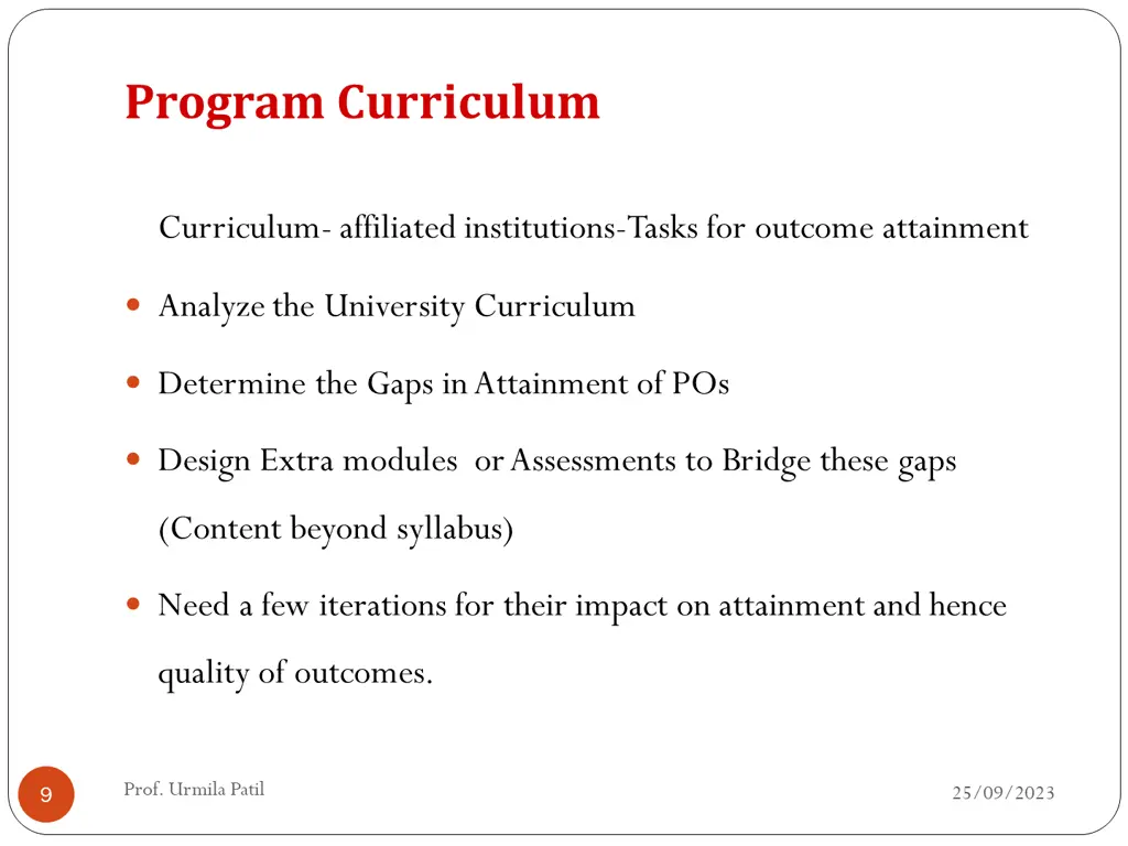 program curriculum